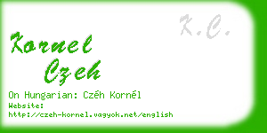 kornel czeh business card