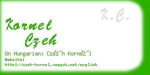 kornel czeh business card